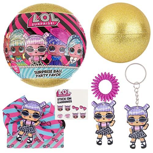 L.O.L. Surprise! Party Favors - Gold & Silver Surprise Ball Party Favor, a Glittery Surprise Ball Featuring Your Favorite Characters