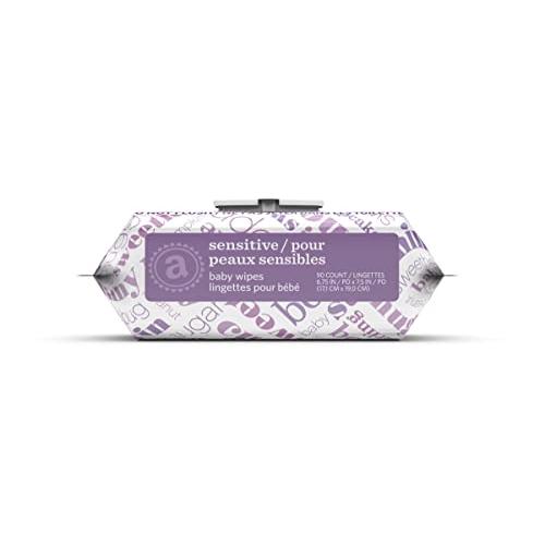 Amazon Elements Baby Wipes, Sensitive, White , 80 Count (Pack of 9) (720 Count)