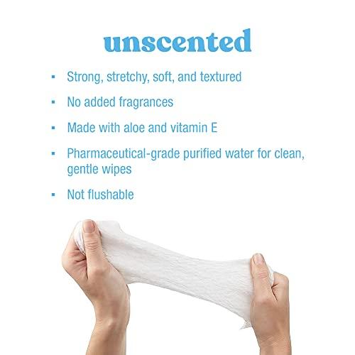 Amazon Elements Baby Wipes, Unscented, White 810 Count, 90 Count (Pack of 9) (Previously 720 Count)