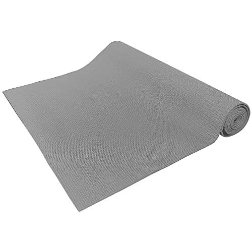 BalanceFrom 3mm Thick High Density Anti-Tear Exercise Yoga Mat with Optional Yoga Blocks Gray