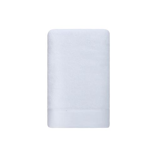The Threadery Linen Cuff Bath Towel in Bright White