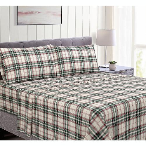 Bee & Willow 83-Thread-Count Flannel King Sheet Set