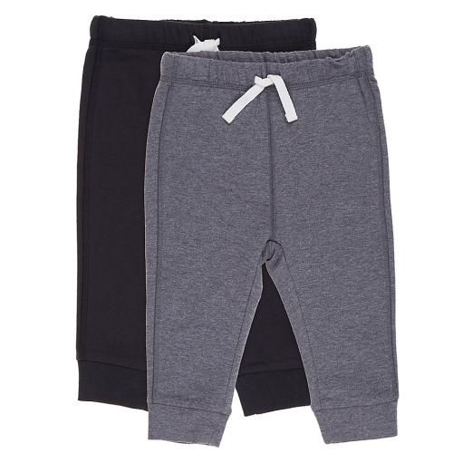 Mighty Goods Size 12M 2-Pack Joggers in Black Jet/Charcoal Heather