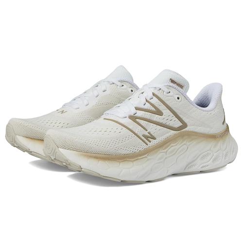 Size 9 New Balance Fresh Foam X More V4 Shoes | | White/Gold Metallic/Moonbeam