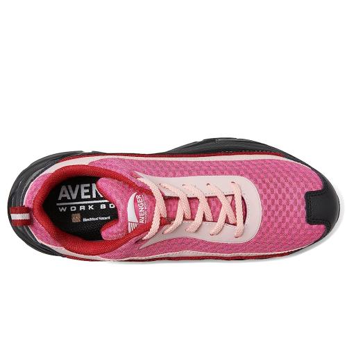 8.5 -D Wide, leather/textile.Avenger Work Boots Electra Women's Shoes Pink/Black