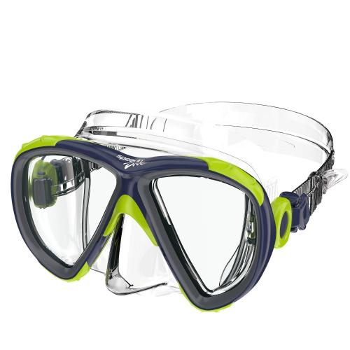 Speedo Adult Explorer Dive Mask - Navy/Clear/Lime