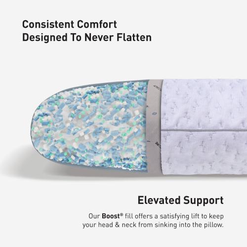 Bedgear Balance Cuddle Curve Performance Pillow - Size 0.0 - Moisture-Wicking Pillow for Side Sleepers - Medium Firmness Bed Pillow- Hypoallergenic  W