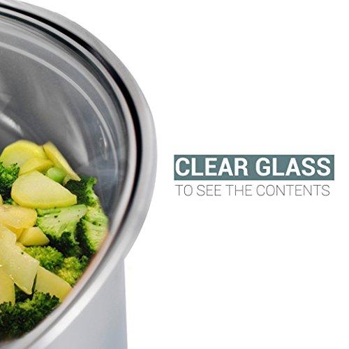 Double Boiler & Steam Pots for Melting Chocolate  Candle Making and More - Stainless Steel Steamer with Tempered Glass Lid for Clear View While Cookin