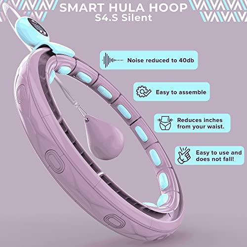 Size 22-44 Swiss Activa  S4.S Silent Weight Loss Hula Hoop with Counter -Waist Size 22-44in - Infinity Hoop- Smart Weighted Hula Hoop- Smart Hula Hoop- Weighted
