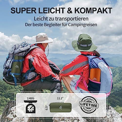 Sleeping Pad for Camping with Built-in Foot Pump, Extra Thick 4.7 Inch Inflatable Sleeping Pat and Pillow for Backpacking, Hiking, and Traveling