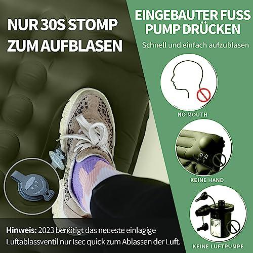 Sleeping Pad for Camping with Built-in Foot Pump, Extra Thick 4.7 Inch Inflatable Sleeping Pat and Pillow for Backpacking, Hiking, and Traveling