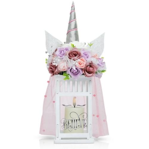 Amitie Lane DIY Unicorn Lantern Craft Kit  Night Light  Bedroom Décor  Arts and Craft Kit  Girls Age 6