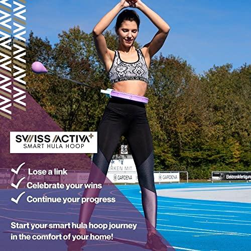 Size 22-44 Swiss Activa  S5.S  Silent Weight Loss Hula Hoop Premium with Counter -Waist Size 22-44in - Infinity Hoop- Smart Weighted Hula Hoop- Smart Hula Hoop-