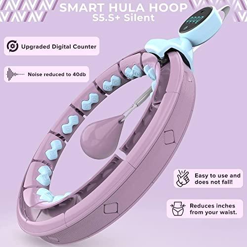 Size 22-44 Swiss Activa  S5.S  Silent Weight Loss Hula Hoop Premium with Counter -Waist Size 22-44in - Infinity Hoop- Smart Weighted Hula Hoop- Smart Hula Hoop-