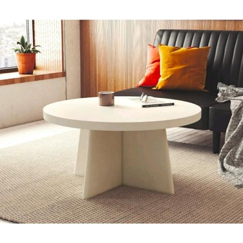 Liam Round Coffee Table  Plaster