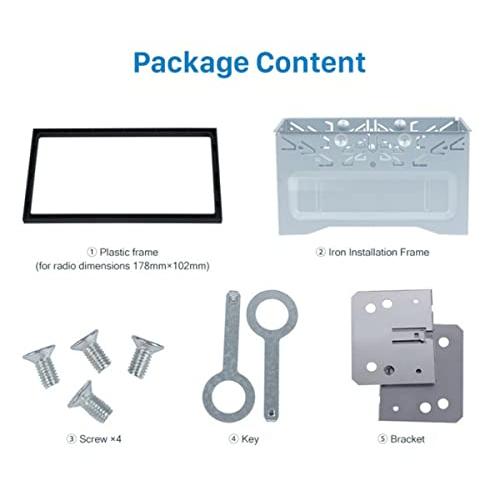 Sound Way - in Dash 2 DIN Universal Double Din Car Stereo Radio Installation Dash Kit Mounting Metal Fitting Cage
