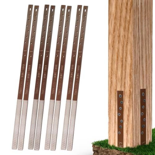 Pack of 8 Easy Fence Post Repair to Fix 4 Broken Wood Posts Fast and Simple to Install Effective LongLasting