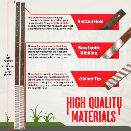 Pack of 8 Easy Fence Post Repair to Fix 4 Broken Wood Posts Fast and Simple to Install Effective LongLasting