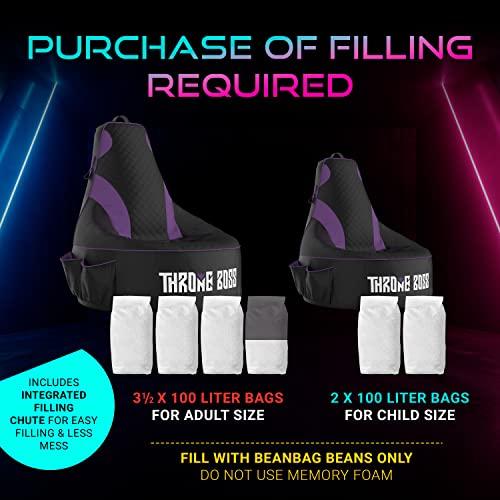 Gaming Bean Bag Chair for Adults [Cover ONLY No Filling] with High Back - Fun Gaming Sofa - Big Bean Bag Chairs for Teens - Dorm Chair - Gamer Beanbag