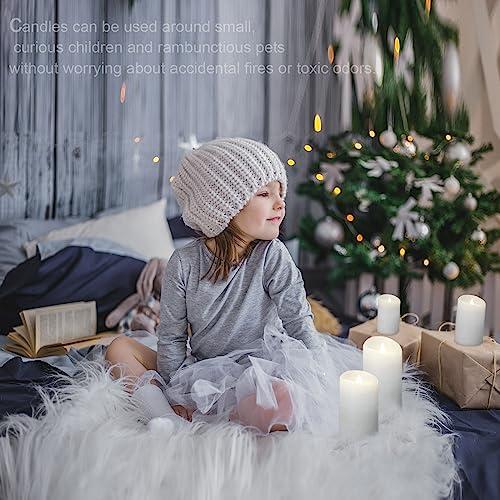 Softflame Flameless LED Candles with Remote Control, 4x 8Flickering 3D Moving Flame Battery Operated Candles in Real Wax Shell for Indoor Use, Home