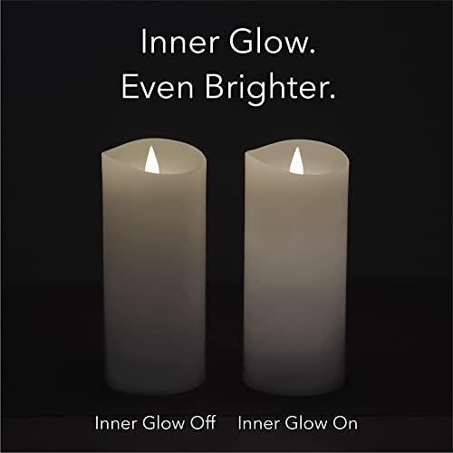 Softflame Flameless LED Candles with Remote Control, 4x 8Flickering 3D Moving Flame Battery Operated Candles in Real Wax Shell for Indoor Use, Home