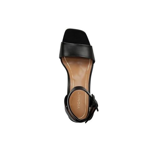 VIONIC Zinfandel Women's Shoes Black Leather : 7 M