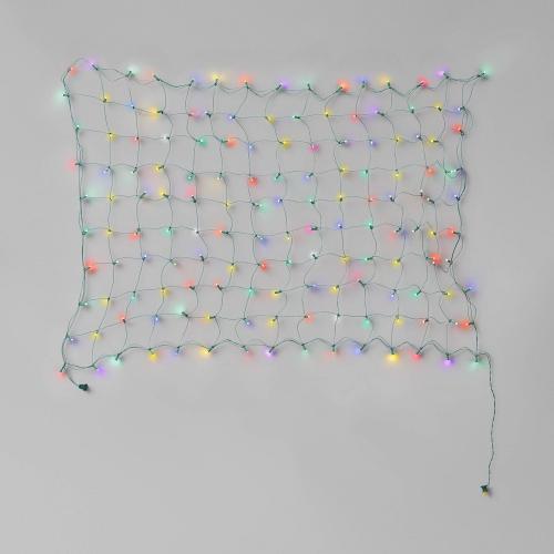 4'x6' Concave LED Indoor Outdoor Christmas Net String Lights Multicolor with Green Wire - Wondershop™