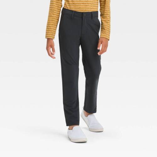 Size 16 Boys' Stretch Slim Fit Quick Dry Pants - Cat & Jack™ Black