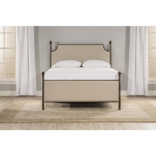 Hillsdale 52 Metal McArthur King Upholstered Headboard and Footboard - Bronze/Stone