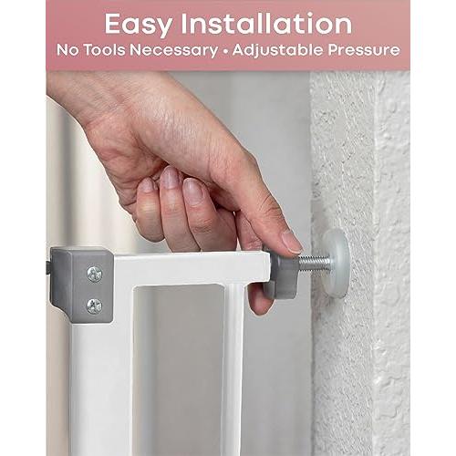 InnoTruth Pressure-Mounted Baby Gate 28.9 to 42.1 Wide (White)