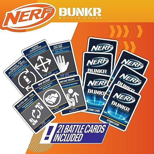 NERF BUNKR Officially Licensed Stadium Pack Inflatable Battlezone - 9 Piece Barricade Shield Bunker Set - Perfect for NERF Party NERF War Multicolor