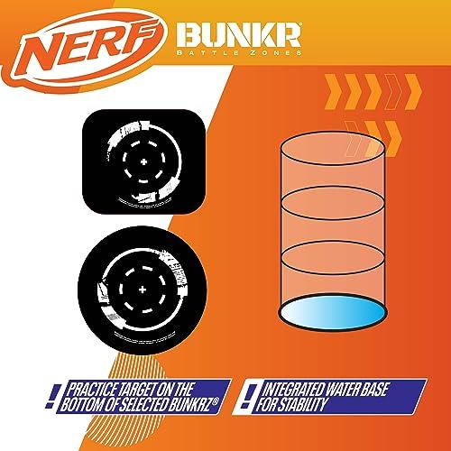 NERF BUNKR Officially Licensed Stadium Pack Inflatable Battlezone - 9 Piece Barricade Shield Bunker Set - Perfect for NERF Party NERF War Multicolor