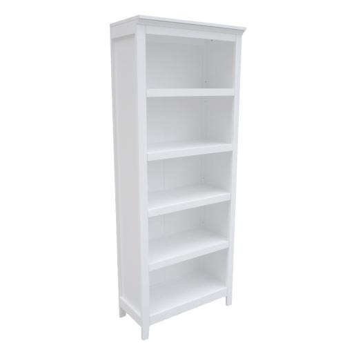 72 Carson 5 Shelf Bookcase White - Threshold™: Durable Wood, Modern Design, Open Shelves