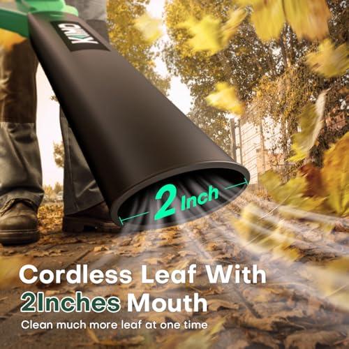 KIMO 200 CFM 170 MPH Cordless Leaf Blower with Battery and Charger, 20V Lightweight Electric Leaf Blower for Lawn Care | Yard | Garden | Patio, Battery