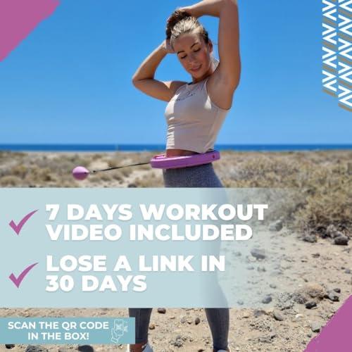 Size 47 Swiss Activa  S2 Infinity Hoop Plus Size with Ball - up to 47in - Weighted Hula Hoop for Women for Weight Loss Belt - Exercise Hoop - Smart Infinity H