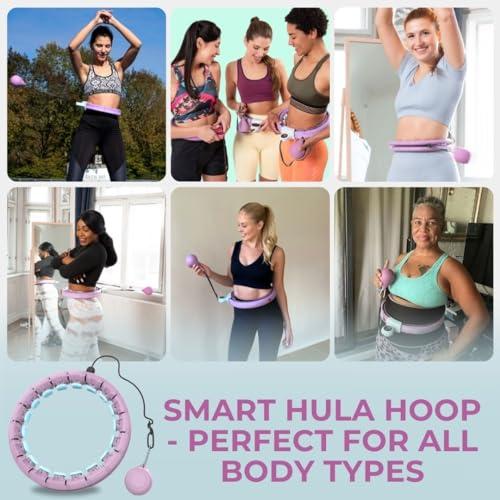 Size 47 Swiss Activa  S2 Infinity Hoop Plus Size with Ball - up to 47in - Weighted Hula Hoop for Women for Weight Loss Belt - Exercise Hoop - Smart Infinity H