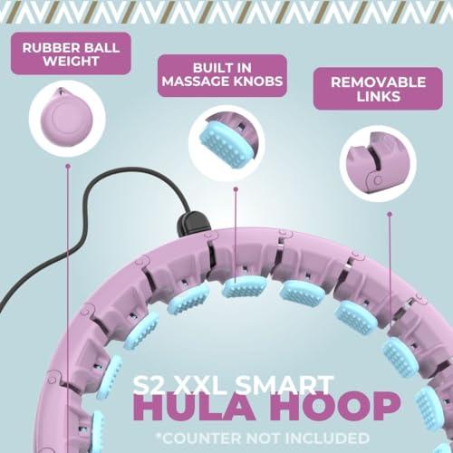 Size 47 Swiss Activa  S2 Infinity Hoop Plus Size with Ball - up to 47in - Weighted Hula Hoop for Women for Weight Loss Belt - Exercise Hoop - Smart Infinity H