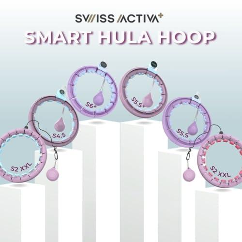 Size 47 Swiss Activa  S2 Infinity Hoop Plus Size with Ball - up to 47in - Weighted Hula Hoop for Women for Weight Loss Belt - Exercise Hoop - Smart Infinity H