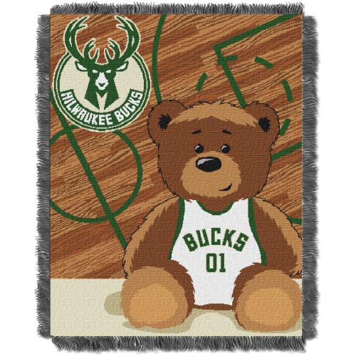TheNorthwest Milwaukee Bucks 36'' x 46'' Half Court Jacquard Woven Baby Blanket