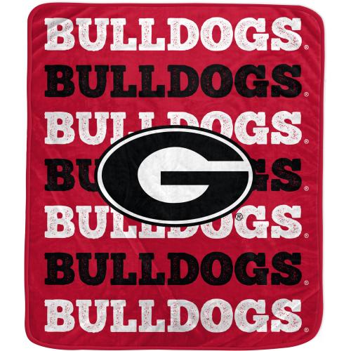 60 IN X 70 IN Pegasus Sports Georgia Bulldogs Wordmark Blanket