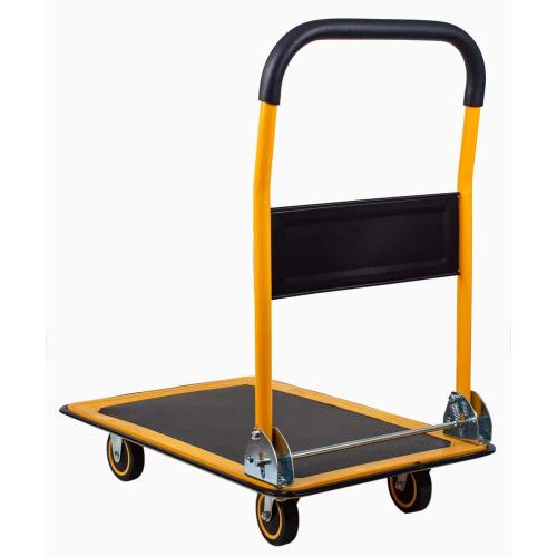 MaxxHaul Size 35.85 in. x 24 in. x 34.25 in. 660 lbs. Weight Capacity Foldable Platform Truck Push Dolly with Swivel Wheels - Steel