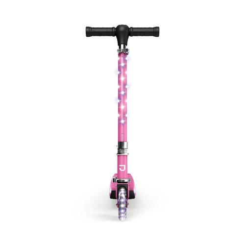 Jupiter Kick Scooter with LED Lights and Height Adjustable Handlebar Pink