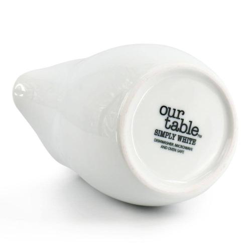 OUR TABLE Simply White 18 fl. oz. White Porcelain Creamer, (4PK)