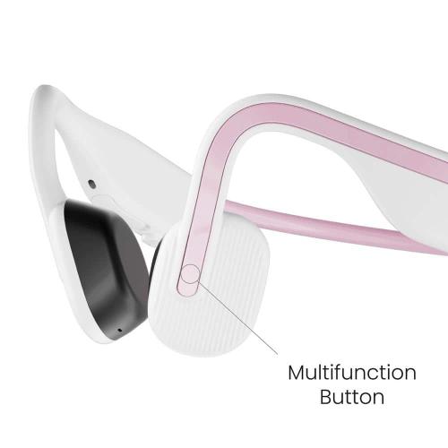 OpenMove Bone-Conduction Open-Ear Lifestyle Headphones with Microphones in Pink