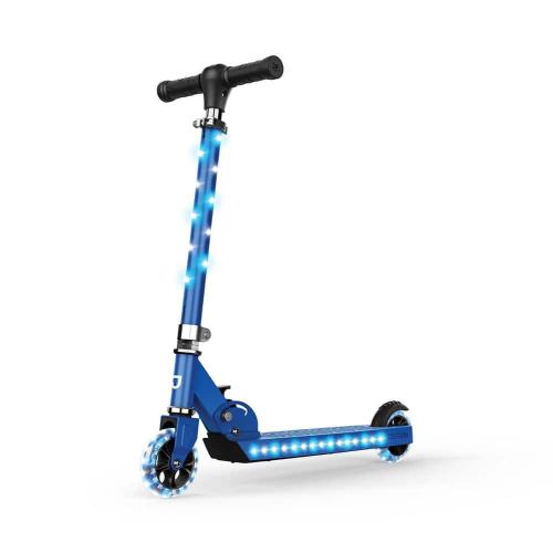 Jupiter Kick Scooter with LED Lights and Height Adjustable Handlebar, Blue