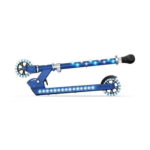 Jupiter Kick Scooter with LED Lights and Height Adjustable Handlebar, Blue