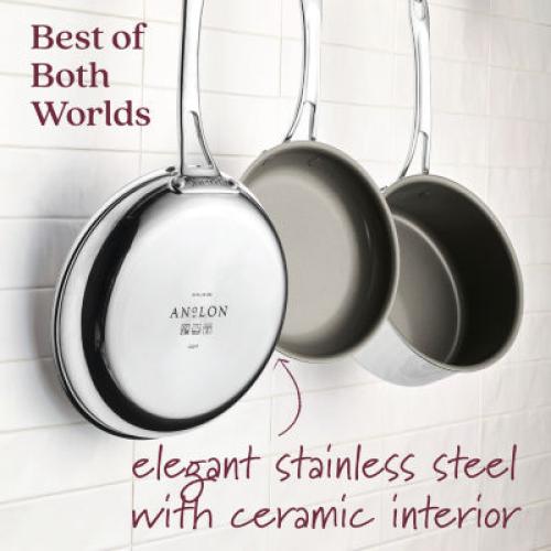 Anolon Everlast Stainless Steel Ceramic 11-pc. Cookware Set