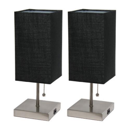 All the Rages Usb WHITE Petite Stick 2-pc. Lamp Set