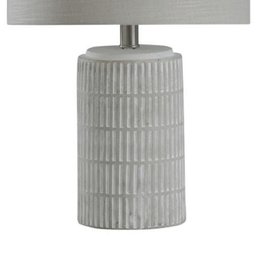 Stylecraft Joni Distressed Gray And White Steel Table Lamp