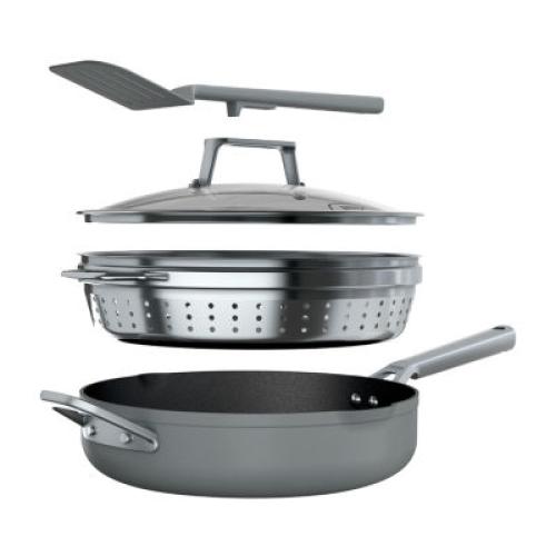 4 Pack of Silver and Grey Ninja NeverStick PossiblePan 4-pc. Set